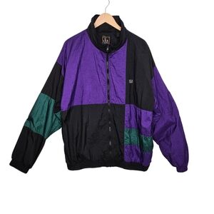 Vintage JCPenney USA Olympics Zip Up Windbreaker USA Colorblock Mens XLT